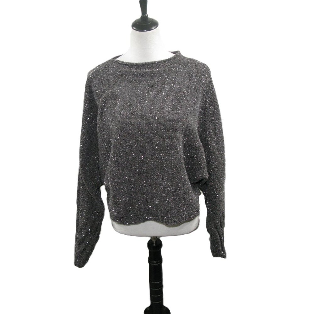 Unbranded Gray Metallic Crew Neck Sweater Size Medium